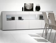 Karat wit hoogglans vitrine dressoir