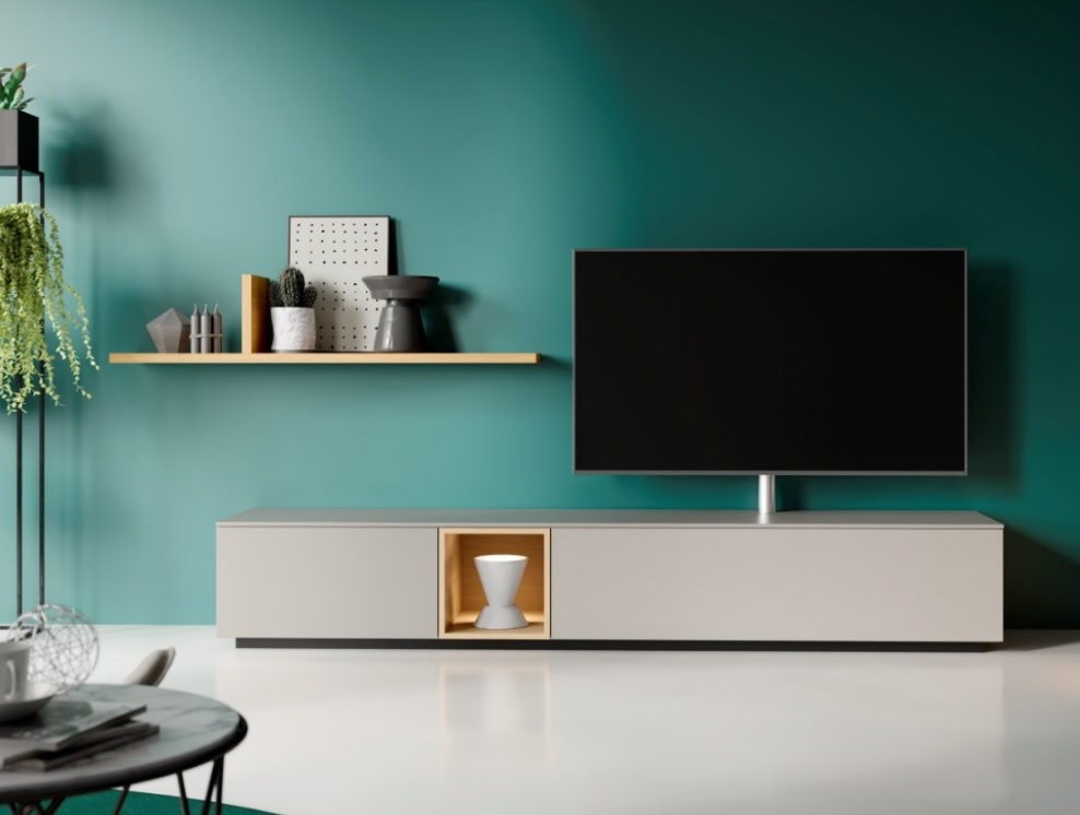 Hoelahoep nikkel kubus Saunaco Cas tv dressoir | sfeervol design | Hoogebeen Interieur