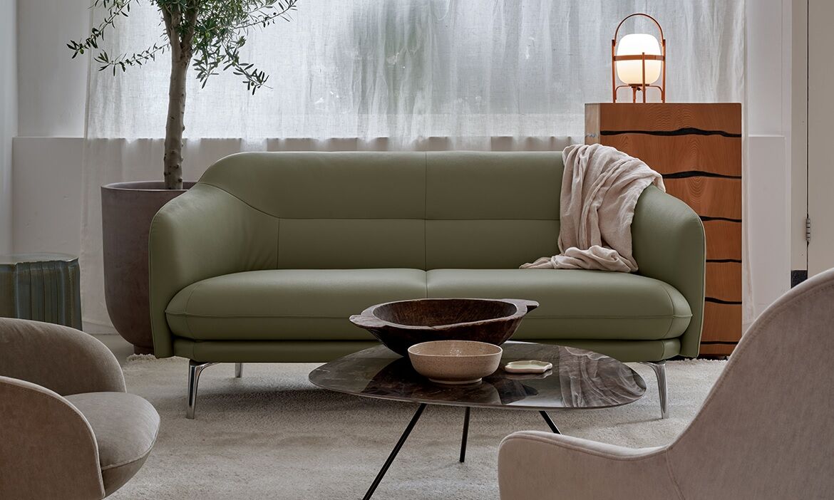Leolux bank lindo leder | Hoogebeen Interieur
