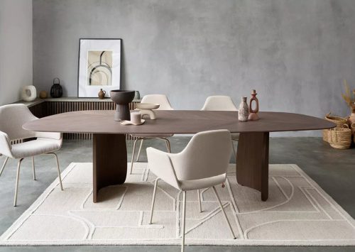 Mobitec Dolmen Organic Chevron eettafel